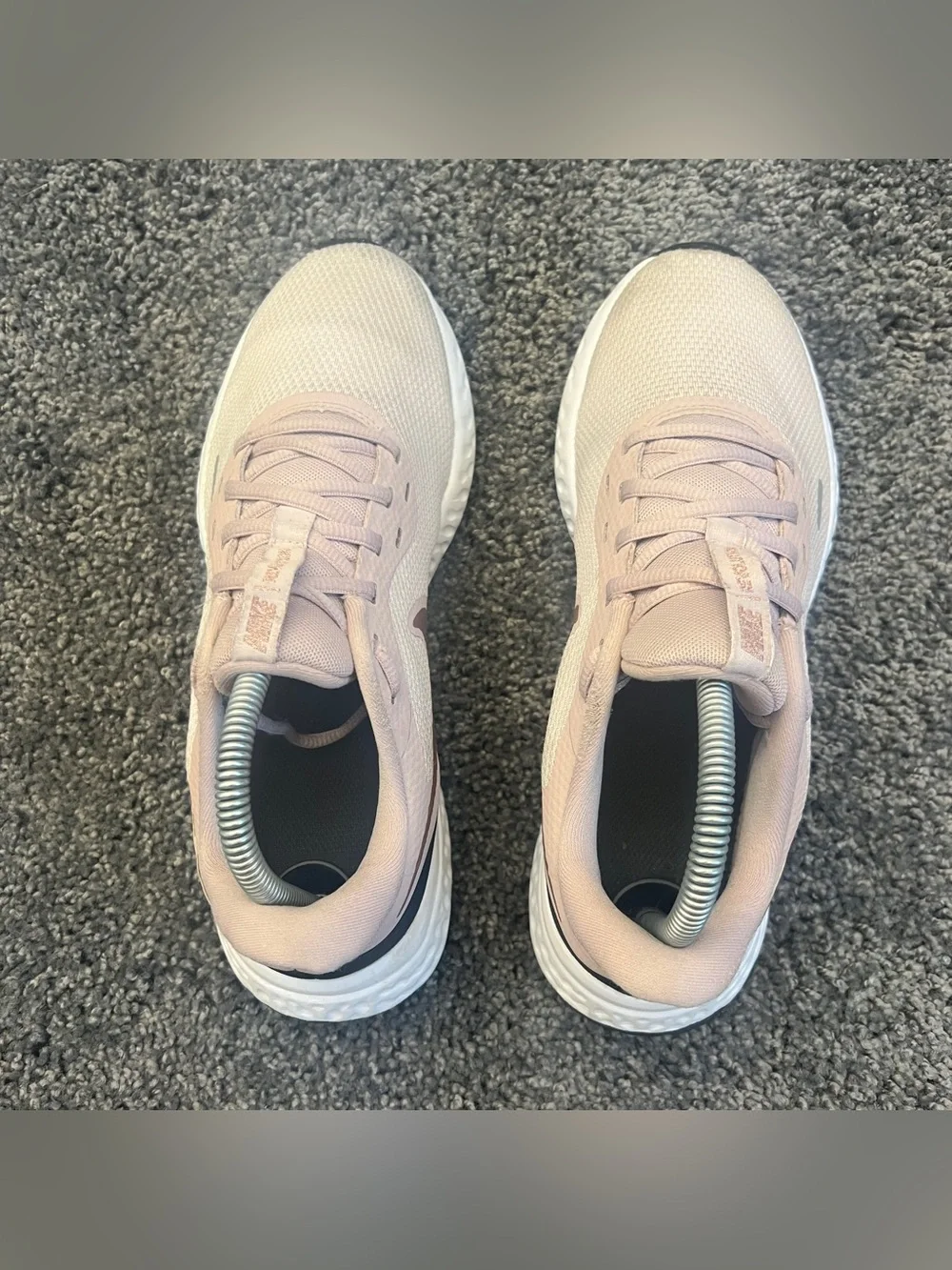 Nike Women's Running Shoes Pink Tan Swoosh